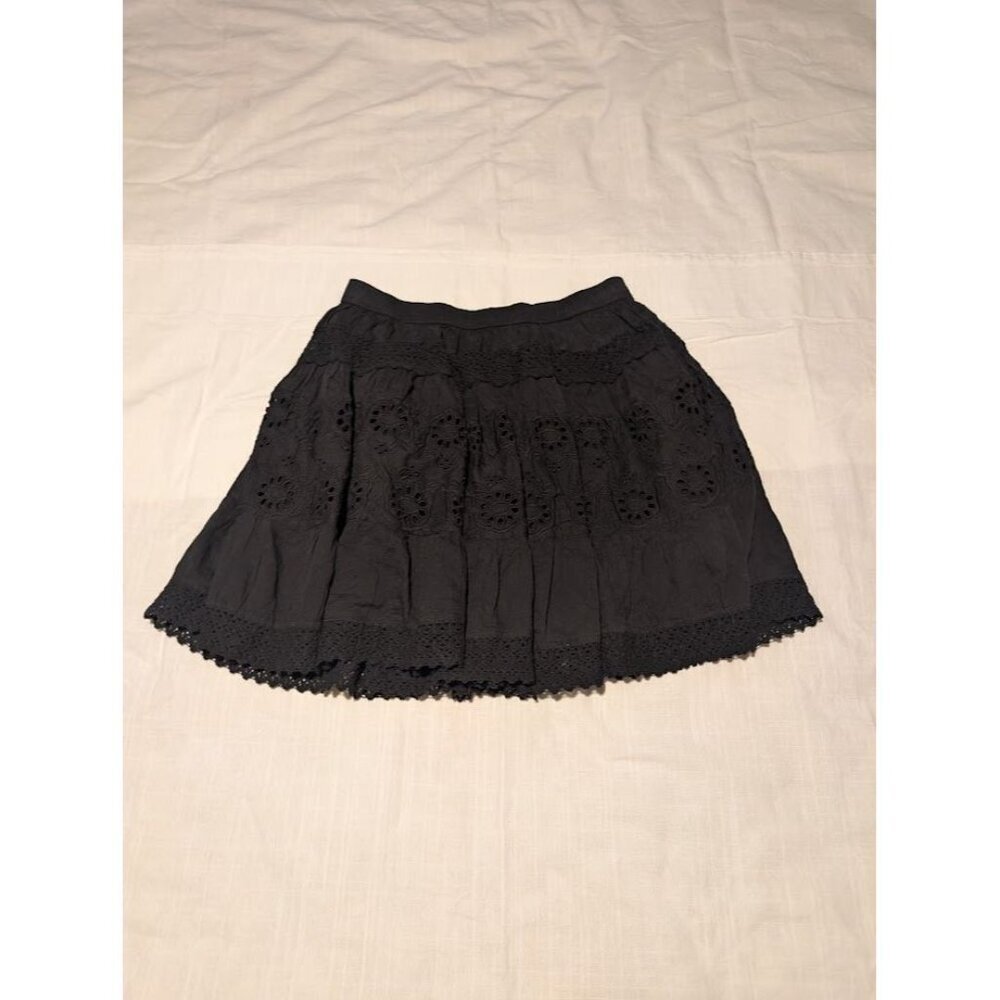 Cute Options women's size Medium black boho cotton lace skirt - Picture 2 of 7
